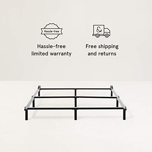 Metal Base Bed Frame for Queen Mattress by Tuft & Needle Simple ToolLess Assembly Powder