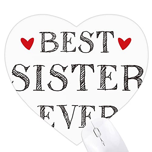 Tapis de souris coeur meilleure soeur message damour familial pour bureau