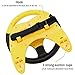 deAO Kids Steering Wheel for Backseat with Car Key Pretend Driving Simulated Driving Steering Wheel Toy with Light and Music Gifts for Kids (Yellow)