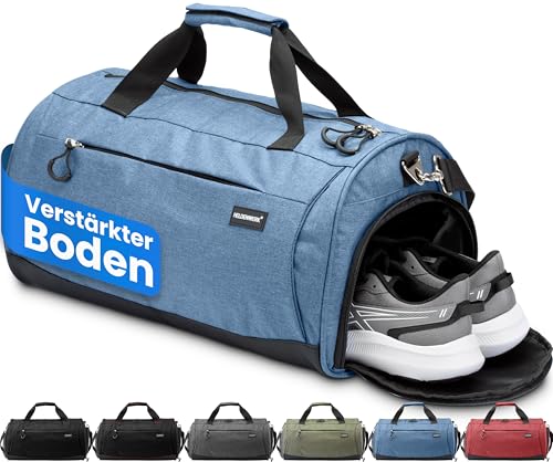 Heldenwerk® Sporttasche & Reisetasche für Damen und Herren klein I Trainingstasche mit Schuhfach und Nassfach I ideal als Reisetasche Handgepäck, Gym Bag, Fitness Tasche, Trainings Tasche, Sport Bag
