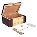 Humidor Supreme Florina Desktop Cigar Humidor with Accessory Drawer, Gorgeous Walnut Burl and Mapa Burl Glass Hygrometer, Spanish Cedar Tray, Adjustable Dividers, Lock and Key Holds 45-80 Cigars