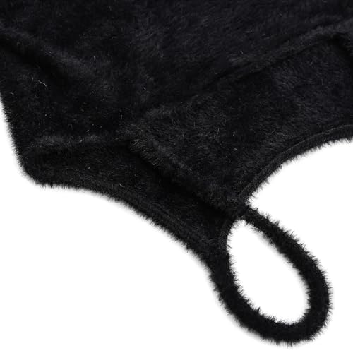 Image of Amazhiyu Women's Fuzzy Cropped Tank Top Sweater-Knit Scoop Neck Crop Cami