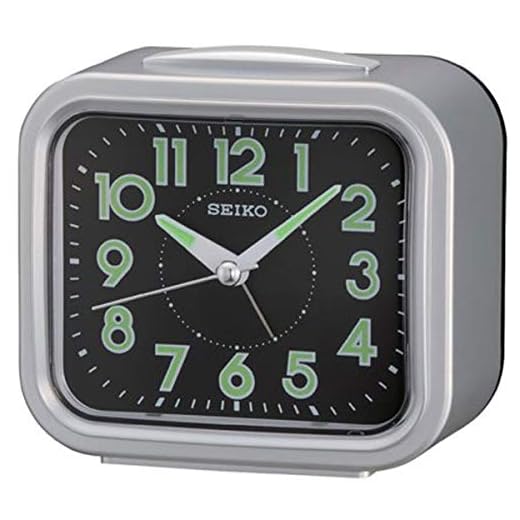 SEIKO Nori Bedroom Alarm Clock ,Black