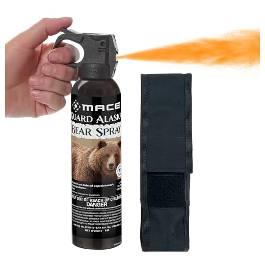 Mace Brand Personal Security Products Guard Alaska Maximum Strength Bear Spray – 20’ Powerful Pepper Spray – Mace Spray Self-Defense for Hiking, Camping, and Other Outdoor Activities, Made in USA
