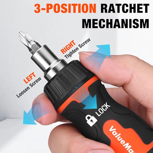 Image of ValueMax 8-in-1 Stubby Screwdriver, Quick-load Mechanism