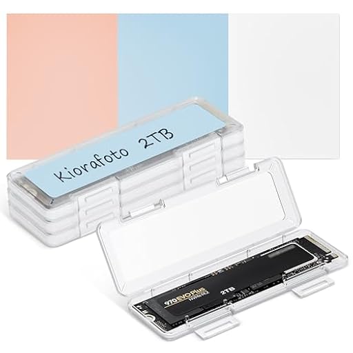 Paquete de 4 fundas protectoras de plástico transparente M.2 SSD, compatible con NVMe 2280, 2260, 2242, 2230 NVMe, caja de almacenamiento individual antiestática y a prueba de golpes con etiqueta | Ya disponible en tu tienda friki favorita! En mundofriki.es! Paquete de 4 fundas protectoras de plástico transparente M.2 SSD, compatible con NVMe 2280, 2260, 2242, 2230 NVMe, caja de almacenamiento individual antiestática y a prueba de golpes con etiqueta | Ya disponible en tu tienda friki favorita! En mundofriki.es!