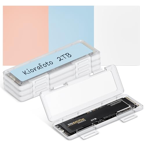 4 Pack Clear Plastic M.2 SSD Storage Cases