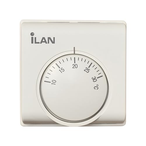 iLAN Home T6360 Standard Room Thermostat, Mechanical Analog Thermostat, 230/240V or low-voltage