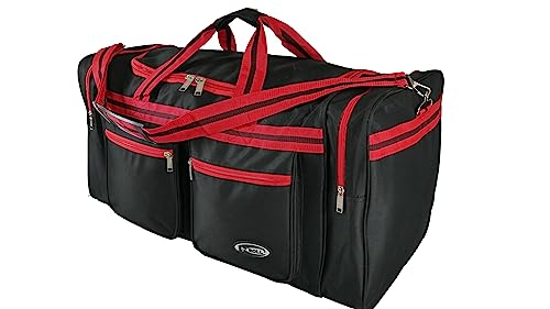 30 Inch Large "E-Z Roll " Travel Duffel Bag/Tote Bag/Sports Bag/Outdoor Camping Bag/Gym Bag in 3 Colors (Black/Red)3