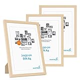 3 stabile MDF-BILDERRAHMEN zum AUFSTELLEN oder zum AUFHÄNGEN