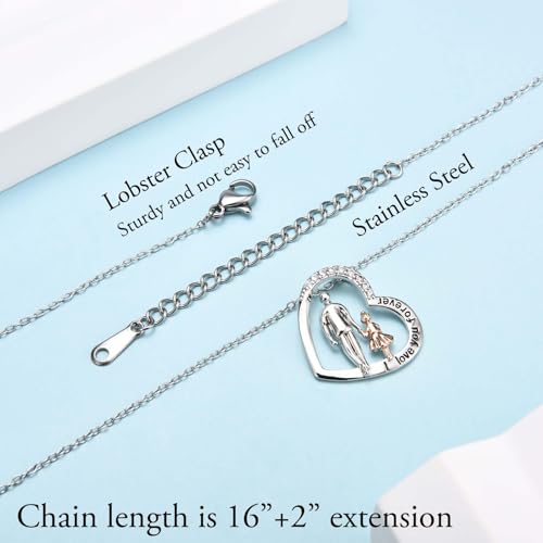 Daughter Gifts from Dad, Love You Forever To My Daughter Necklace Gifts from Dad Father, Birthday Christmas Valentines Graduation Back to School Gifts for Girls Women Teenage3