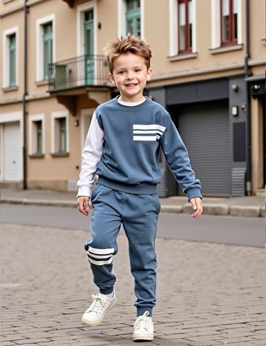 Boys Clothes Long Sleeve Sweatshirt and Pants 2PCS Sweatsuits Winter Boys Outfits 2-8 Years3
