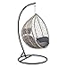 Cesta Colgante Capileira 195 x 105 cm Sillón Silla Colgante Hamaca con Cojines máx. 150 kg Uso en Interiores y Exteriores Jardín Camping con Soporte Marrón y Gris Oscuro