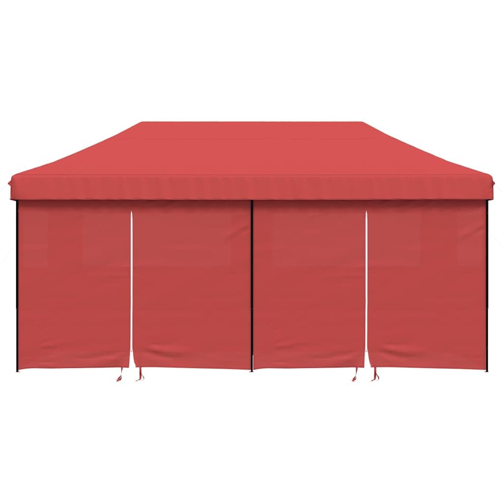 Tienda de recepción plegable plegable con 4 paredes laterales | Techo de tela Oxford con revestimiento de PVC, marco de acero, ventanas transparentes, 2 entradas con cremallera, pop-up