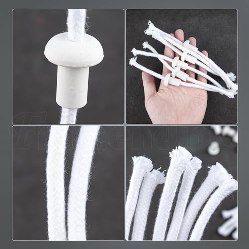 Mechas para lámparas de aceite 20 piezas con soporte cerámico miniatura 4
