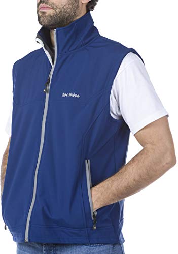 Roc Neige Chaleco Softshell Liso con Cierre de Cremallera y Bolsillos Laterales. Impermeable, Cortavientos, Alta Capacidad Termica. Azulina M Cover