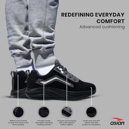 Image of ASIAN Raftaar-16 Men's Sports Shoes | Lightweight Sneakers with Comfortable Sole | Boys Strong Grip Shoes with Stylish Look for Walking, Running & Gym