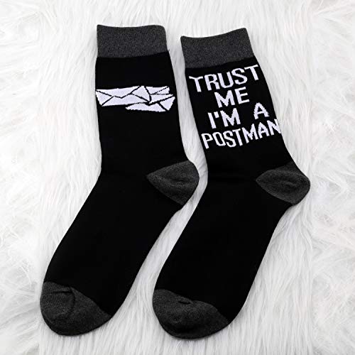 MBMSO Mailman Socks 2 Pairs Trust Me I'm a Postman Socks Funny Mail