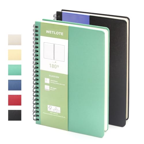 Carnet A5 ligné lot de 2 notes professionnelles couverture souple noir vert