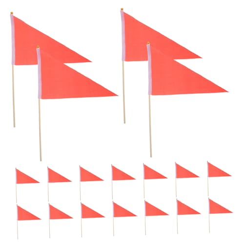 Drapeaux rouges triangulaires pour sécuriser vos chantiers et pelouses