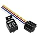 Weasch 2 Pack 48V 40A Car Relay Harness, 4-Pin SPST, 12AWG Harness Sockets, Automotive Switches and Starters, for Automotive Truck Van Motorcycle Boat