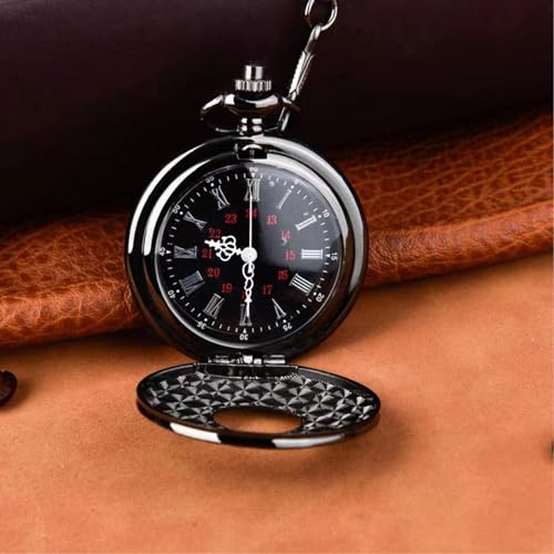 Image of SIMAOTE Vintage Quartz Pocket Watch Men's Classic Steampunk Pocket Watch with Chain /Roman Numerals Dial /Gift Box