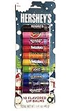 Hershey 10 Flavored Lip Balms Holiday Package