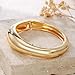 jokcde Statement Gold Cuff Bangle Bracelet, Polished Waterdrop Design, Chunky Fashion Jewelry for Women (C- gold)