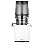 Hurom H320 Slow Juicer | Ultra Low Pulp | Hands-Free | Hopper Fits Whole Produce | Quiet Motor | BPA Free | Easy Assembly | Cold Press Masticating Juicer (White)
