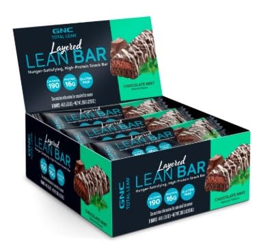 GNCTotal Lean Layered Lean Bar - Chocolate Mint | 16g Protein | 9 Bars