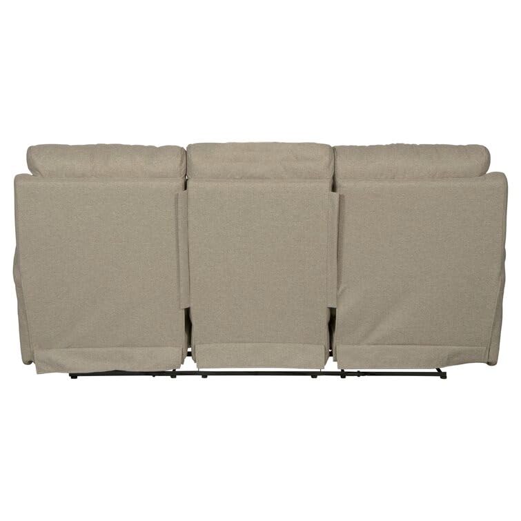 Image of Torque - Avalon 3 Seater Fabric Manual Recliner | Recliner Sofa /Chair for Living Room, Bedroom, Office (Beige) | 1 Year Warranty