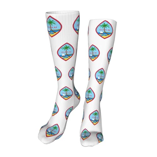 Seal Of Guam Casual Long Socks for Men's and Women's Soft Comfortable Winter Warm2