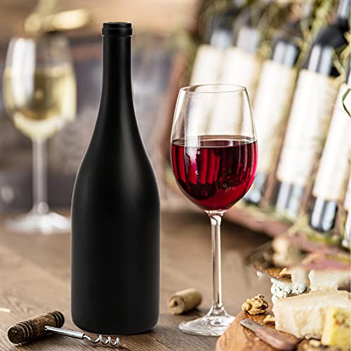 Yesland 4 Pack Empty 750ml Matte Coated Glass Wine Bottles with Cork Bordeaux Liquor Bottles for Wine, Bottle Tree - 4 Sizes - Thumbnail 5