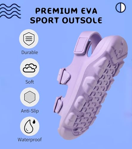 Image of Boys Girls Toddler Little Kid Sandals Buckle Adjustable Water Sandal With Hook Loop Back Strap(Toddler 5-Little Kid 12)