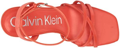 Calvin Klein Women's QALAT Heeled Sandal, Tangerine 800, 8 | Image 4