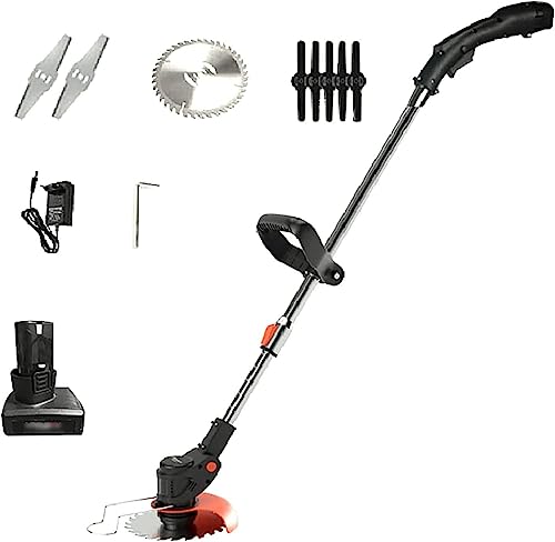 Cortacésped inalámbrico, de mano ECon batería recargable de 7000mA con cabezal de máquina de rotación de 90 ° Cortacésped for césped de jardín