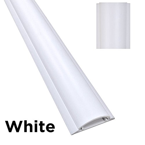 Image of Electriduct Cable Shield Floor Cord Cover CSX-1 PVC Wire Protector 31 Inch - White
