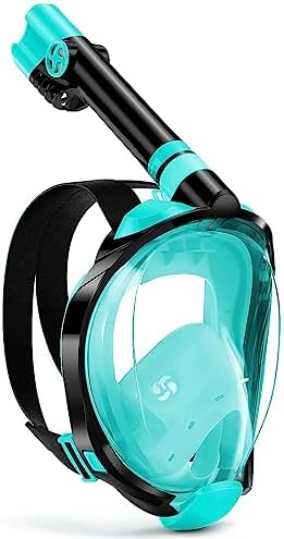 W WSTOO Full Face Snorkel Mask with Latest Dry Top