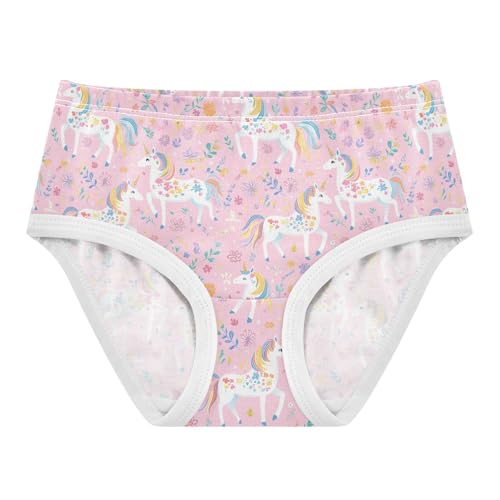 Girls Underwear Soft Cotton Cartoon Unicorns Kids Panties in Sizes 2/3t, 4t, 5t, 6 and 8