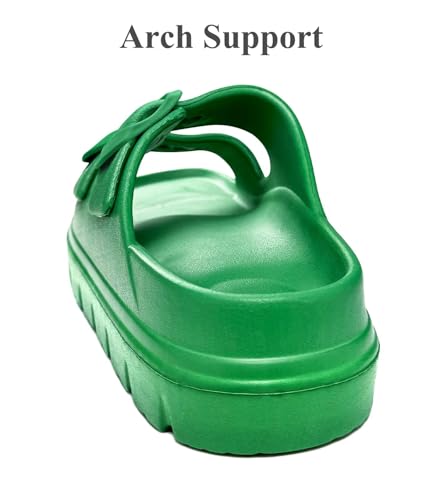 Image of Haifago Womens Platform Sandals with Arch Support, Summer Beach Slides with Adjustable Buckle, Comfort Lightweight Chunky Cushion Slip on Sandal