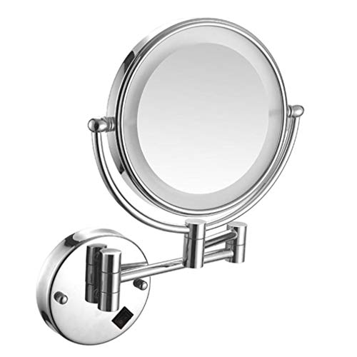 Miroir cosmétique extensible pivotant 360° à éclairage LED mural - 2