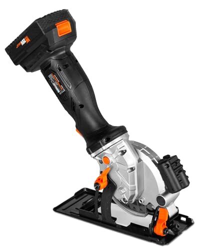 WEN 20V Max 4-1/2-Inch Cordless Mini Circular Saw with 2.0Ah Battery and Charger (20604)