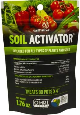 Earth Alive Soil Activator/Soil Inoculant, Biofertilizer, Biostimulant for All Plant Types and soils, 5 pkgs.