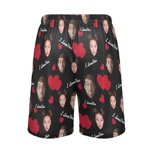 Personalized Mens Pajama Shorts Custom Face Lounge Sleep Shorts Men's Sleepwear for Men4