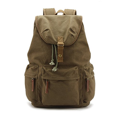 Fotorucksack Canvas Kamerarucksack Retro Spiegelreflexkamera Rucksäcke Klassisch Dslr Wanderrucksack Tasche mit Regenschutz Braun