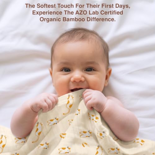 Image of DOTMOM Premium Organic Bamboo Baby Swaddle Wrapper Receiving Blanket