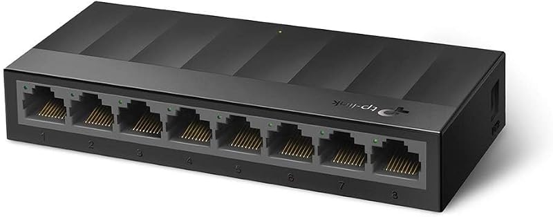LS1008G, Litewave 8 Port Gigabit Unmanaged Switch | Desktop Ethernet Splitter, Plastic Case, Unshielded Network Switch, Plug & Play, Fanless Quiet