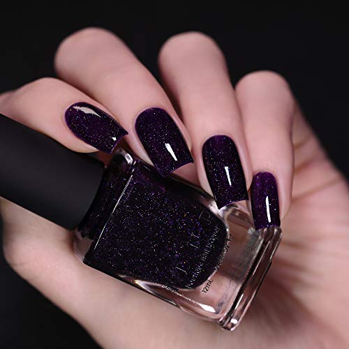 Image of ILNP Annabelle - Striking Blackened Eggplant Purple Holographic Nail Polish