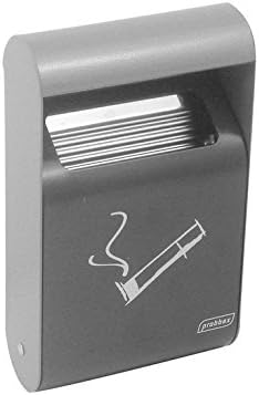 Chabrias Ltd Wall-Mounted Ashtray, 6 x 25 x 15 cm, Black