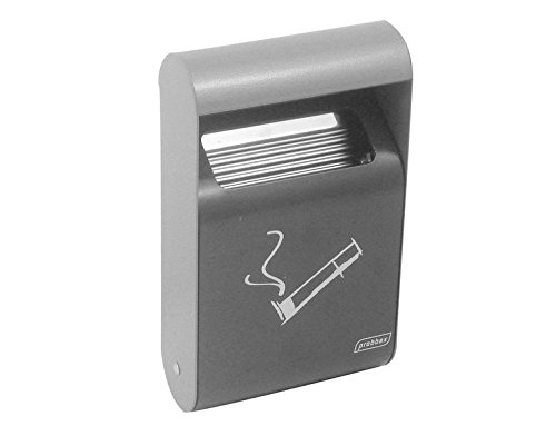 Probbax Cenicero de Pared Exterior, Acero, Negro, 25x15x6 cm Cover